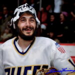 In front of the net - Denis Lemieux - signed picture by Yvon Barrette