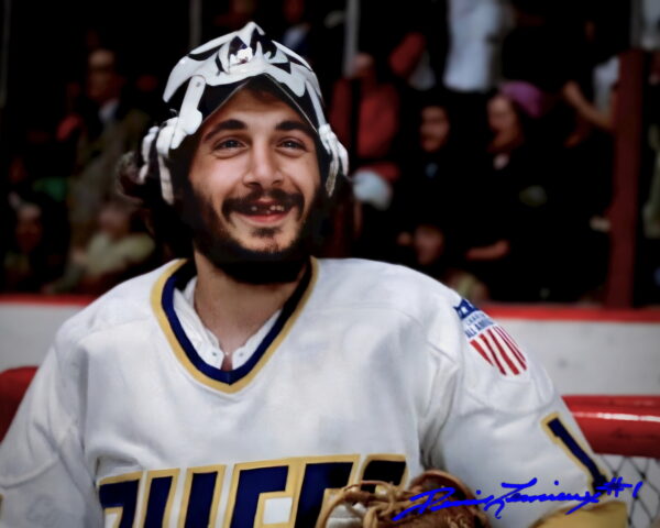 In front of the net - Denis Lemieux - signed picture by Yvon Barrette